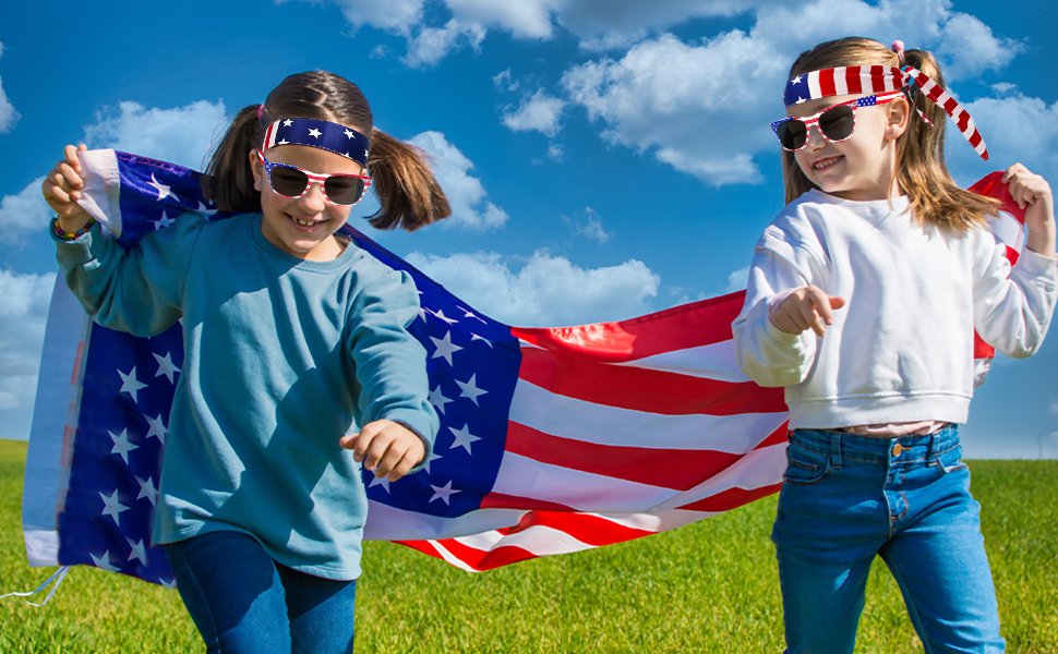 Kids 4th of July American Flag Costume Cape