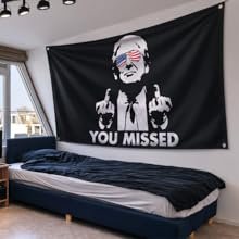 Flag "You Missed" with Four Brass Grommets