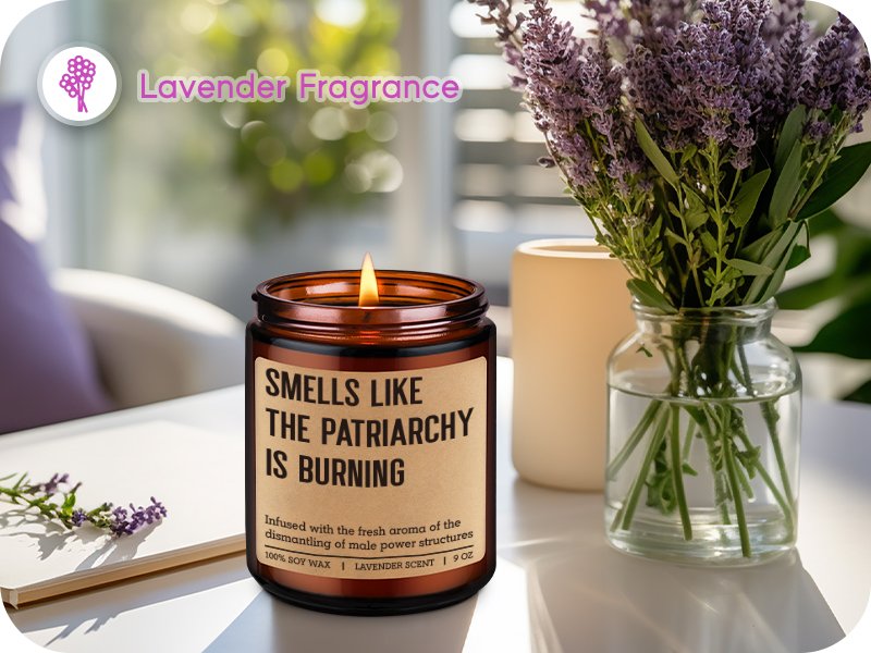 the patriarchy is burning candle presents, international women’s day, vday gifts for feminists women