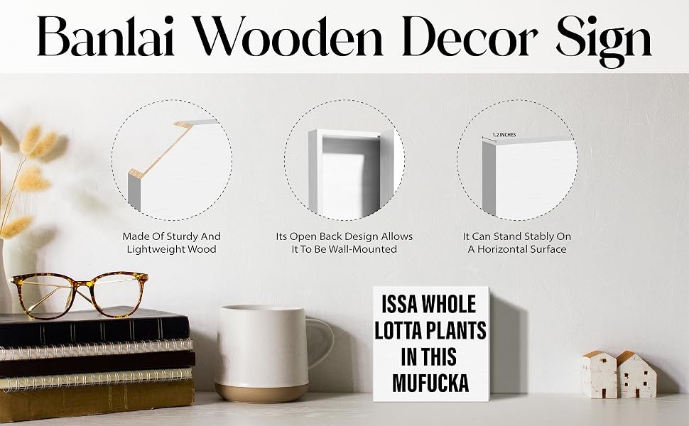 wooden decor sign