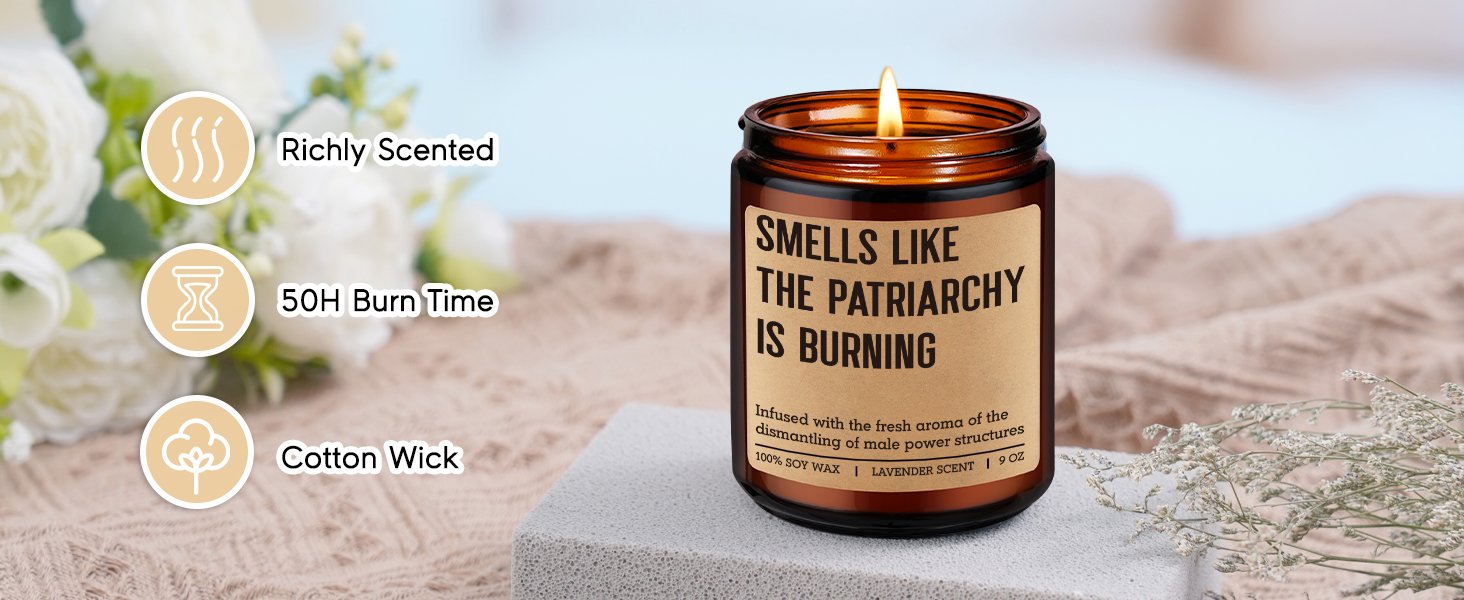 liberal feminism candle,feminist themed gifts,womens history month ideas, women’s rights,girl power