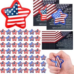 Meooeck 60 Sets Veterans Day Gifts, USA Flag Ball, Patriotic Party Favors