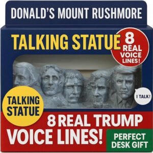 Trump Mount Rushmore Talking Statue, 8 Real Voice Lines, Desk Gag Gift