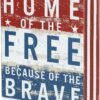 Jetec Veterans Day Patriotic Decor, Home of the Free Because of the Brave