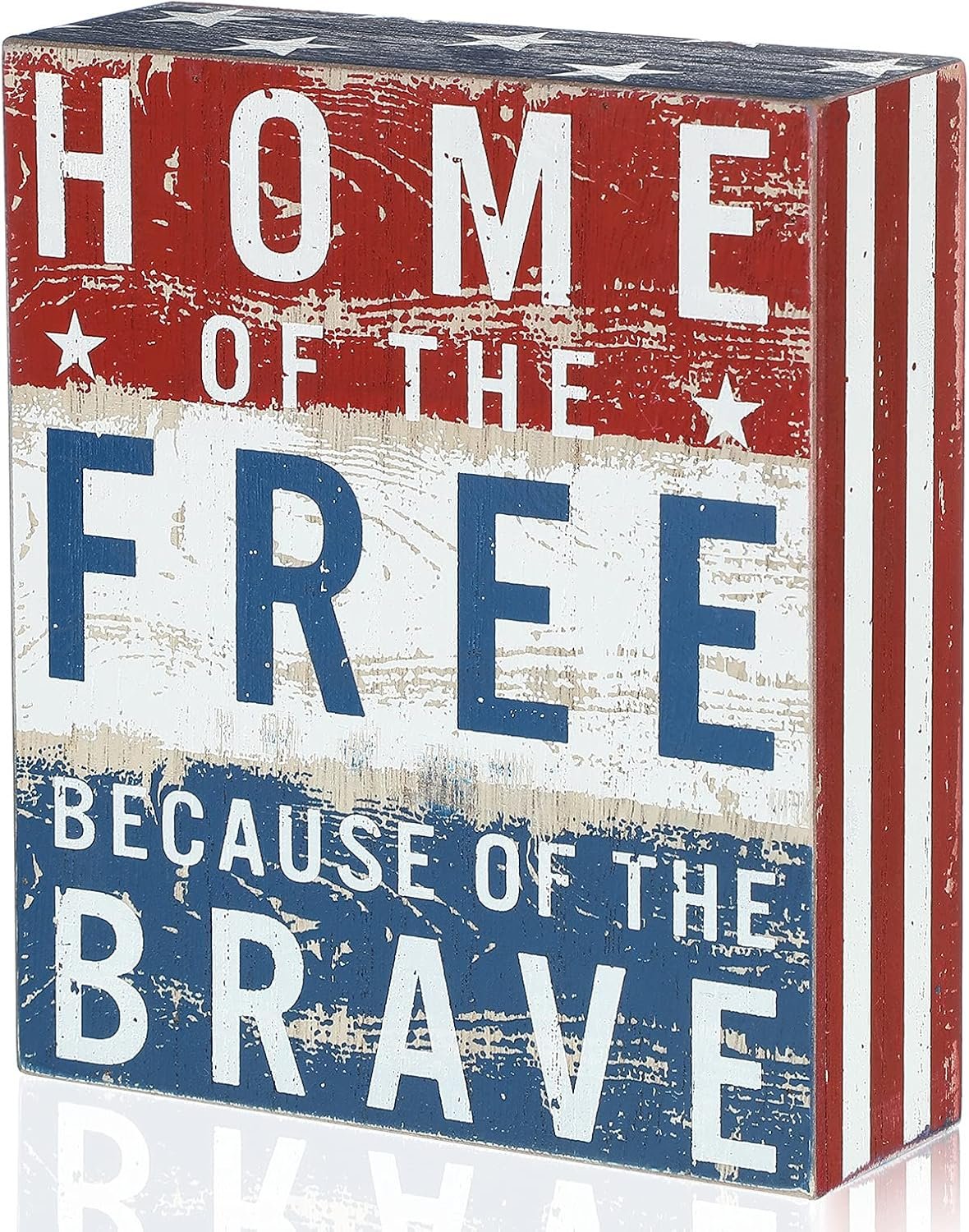 Jetec Veterans Day Patriotic Decor, Home of the Free Because of the Brave