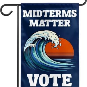 (12x18in) Midterms Matter Vote Blue Garden Flag Double-Sided, Democracy Political Midterms Election 2026 Yard Flag, House Lawn Porch Patio Outdoor Decoration, Democrat Gift For Family Friends