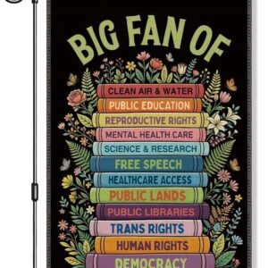 Big Fan of Human Rights Progressive Political Protest Garden Flag