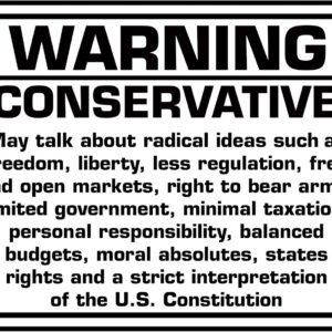 AMERICAN LUXURY GIFTS WARNING Conservative Republican Poster, 8×10 Unframed