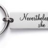 LParkin “Nevertheless She Persisted Feminist Keychain – Inspirational Gift for Women, Solidarity and Unity – Feminist Gifts
